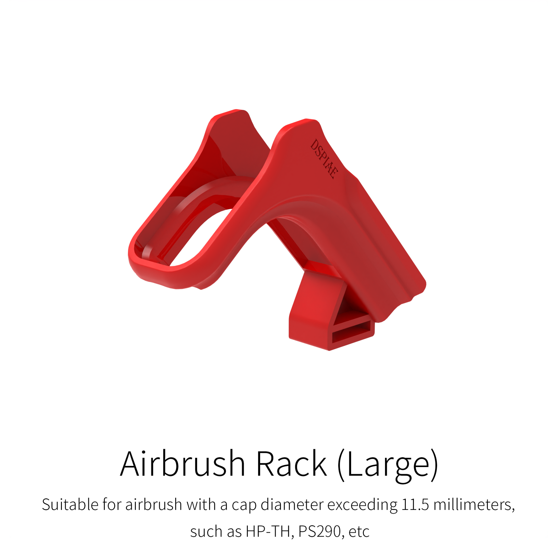 Red airbrush rack on a white background