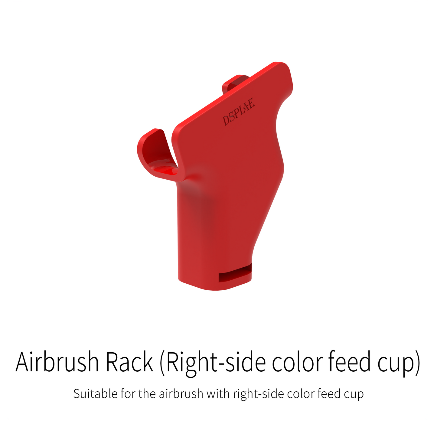 Red airbrush rack on a white background