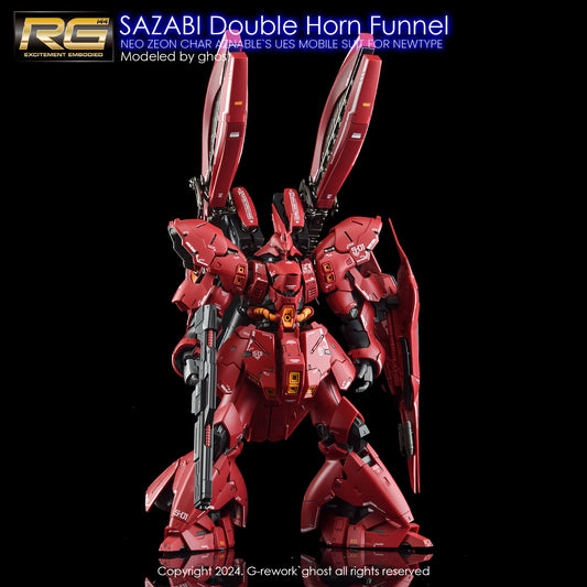 [RG] SAZABI Double Horn (SAZABI decals not included)
