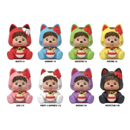 Rokimoto Monchhichi Lucky Cat Mystery Collectible