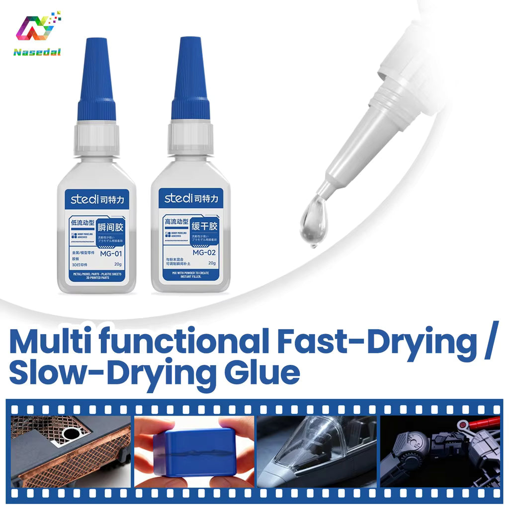 STEDI MG-01 MG-02 GLUE INSTANT ADHESIVE SLOW DRYING ADHESIVE