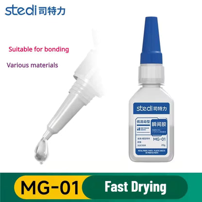 STEDI MG-01 MG-02 GLUE INSTANT ADHESIVE SLOW DRYING ADHESIVE