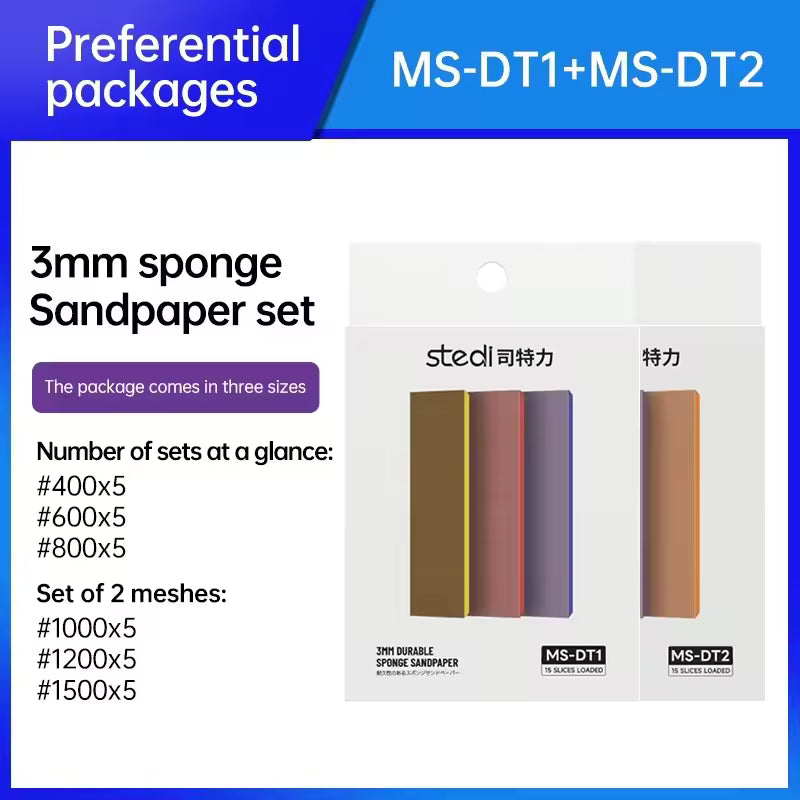 STEDI 3mm Sponge Sandpaper Set