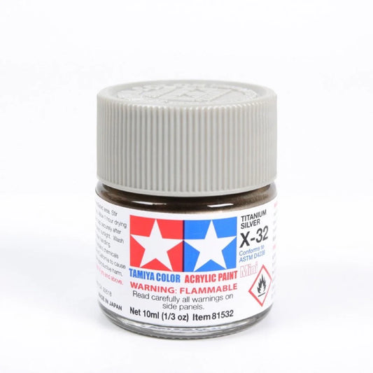 TAMIYA ACRYLIC MINI X-32 TITAN. SILVER