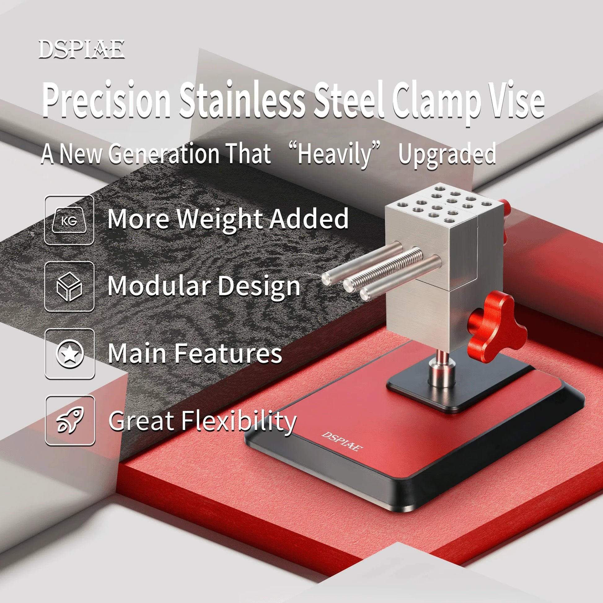 DSPIAE AT-TVA&B Precision Stainless Steel Clamp Vise