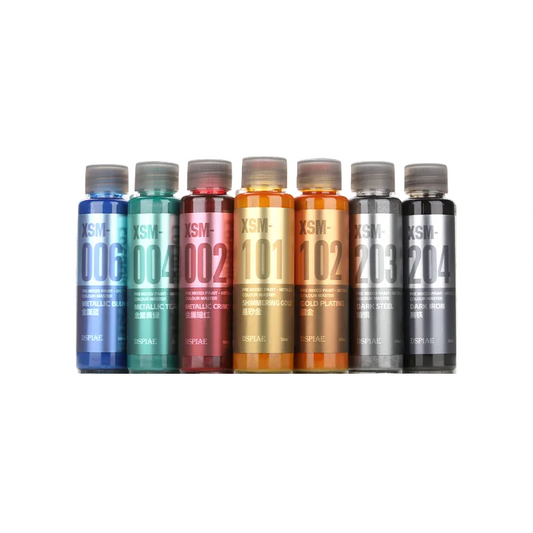 Water Based Metallic Pre-Mixed Model Paint 50ML – XSM Series (Red, Gold, Silver, Blue & More)