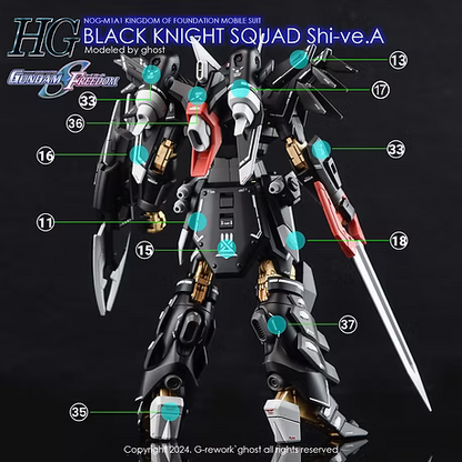 G-rework CUSTOM DECAL[HG] [SEED] BLACK KNIGHT SQUAD Shive A