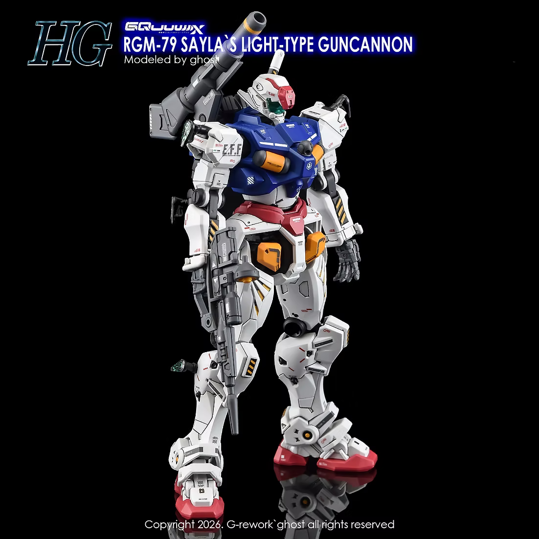 G-rework CUSTOM DECAL [HG] [GQX] SAYLA LIGH-TYPE GUNCANNON
