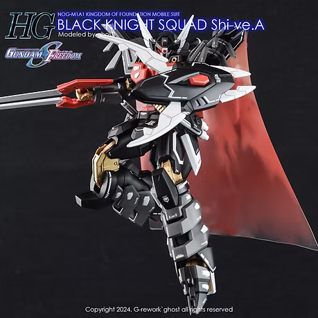 G-rework CUSTOM DECAL[HG] [SEED] BLACK KNIGHT SQUAD Shive A