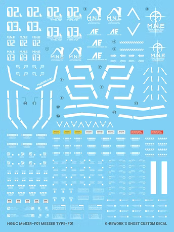 G-rework CUSTOM DECAL [HG] MESSER