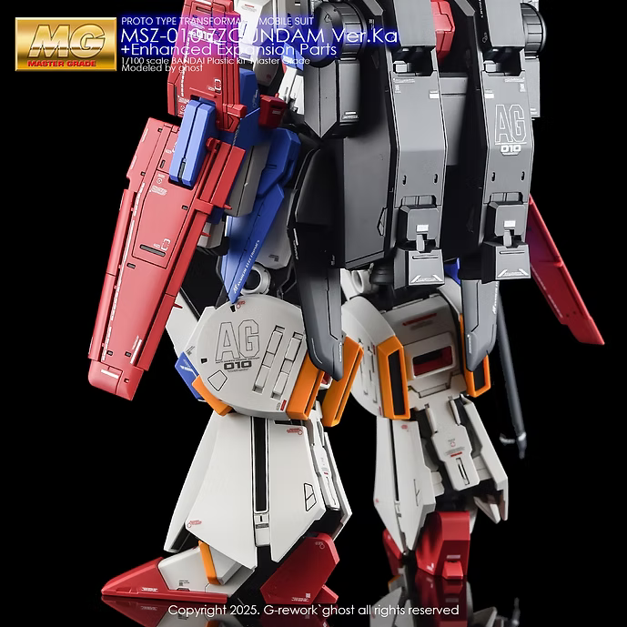 G-rework CUSTOM DECAL[MG] ZZ GUNDAM Var.Ka + Enhanced Expansion Parts