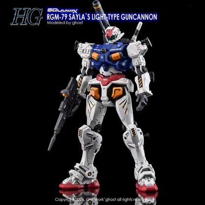 G-rework CUSTOM DECAL [HG] [GQX] SAYLA LIGH-TYPE GUNCANNON