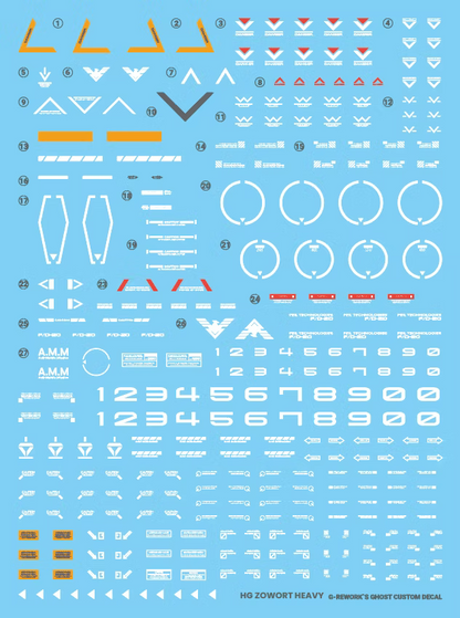 CUSTOM DECAL [HG] ZOWORT HEAVY