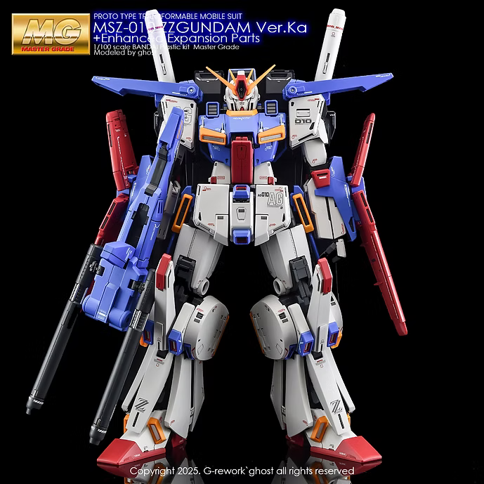 G-rework CUSTOM DECAL[MG] ZZ GUNDAM Var.Ka + Enhanced Expansion Parts