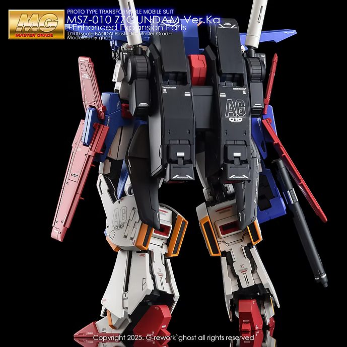 G-rework CUSTOM DECAL[MG] ZZ GUNDAM Var.Ka + Enhanced Expansion Parts