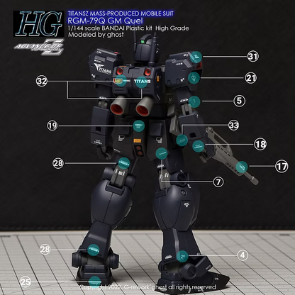 G-REWORK HG RGM-79Q GM Quel Waterslide Decals