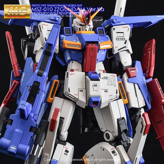 G-rework CUSTOM DECAL[MG] ZZ GUNDAM Var.Ka + Enhanced Expansion Parts