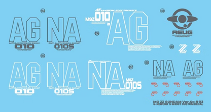 G-rework CUSTOM DECAL[MG] ZZ GUNDAM Var.Ka + Enhanced Expansion Parts