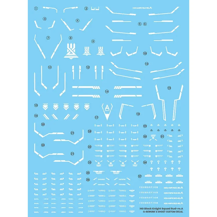 G-rework CUSTOM DECAL [HG] [SEED] B.K.S RUD-RO ( Series selectable )
