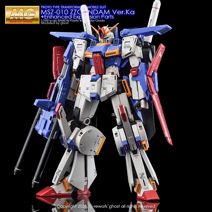 G-rework CUSTOM DECAL[MG] ZZ GUNDAM Var.Ka + Enhanced Expansion Parts