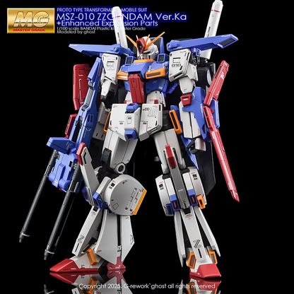 G-rework CUSTOM DECAL[MG] ZZ GUNDAM Var.Ka + Enhanced Expansion Parts