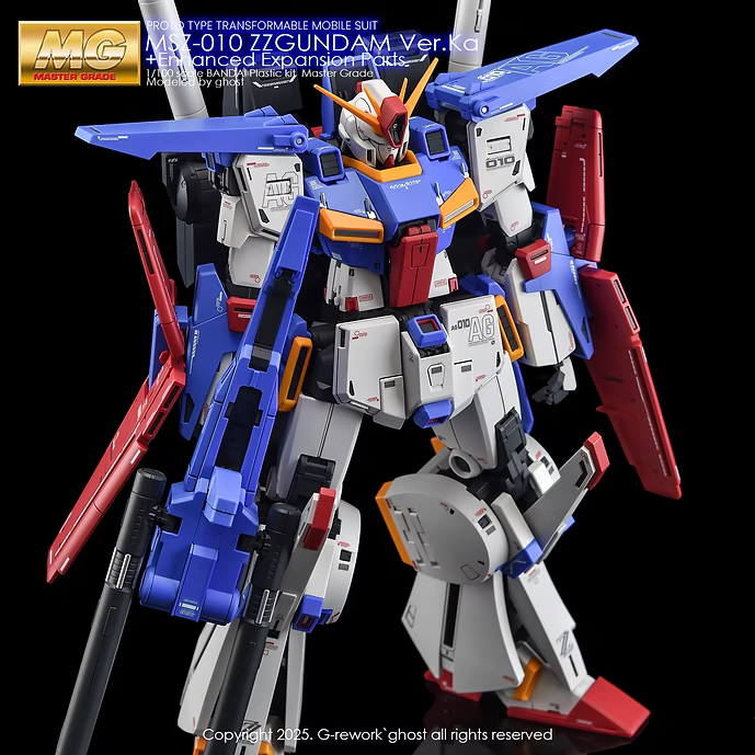 G-rework CUSTOM DECAL[MG] ZZ GUNDAM Var.Ka + Enhanced Expansion Parts