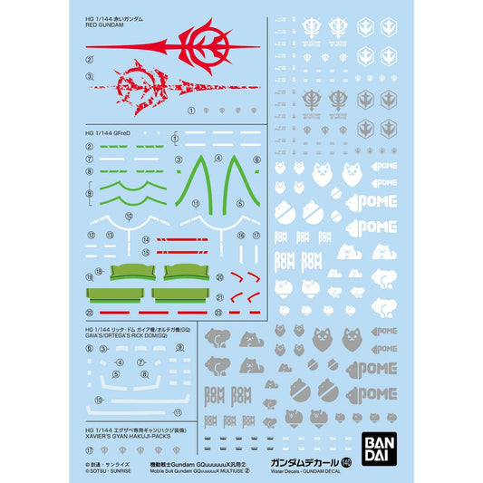 [G-REWORK DECALS] GUNDAM DECAL140 Mobile Suit Gundam GQuuuuuuX MULTIUSE