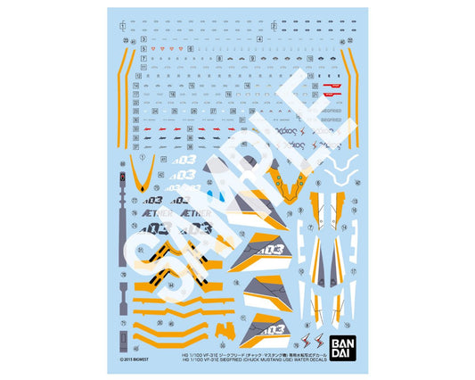 HG 1/100 VF-31E Siegfried (Chuck Mustang Use) Water Decals