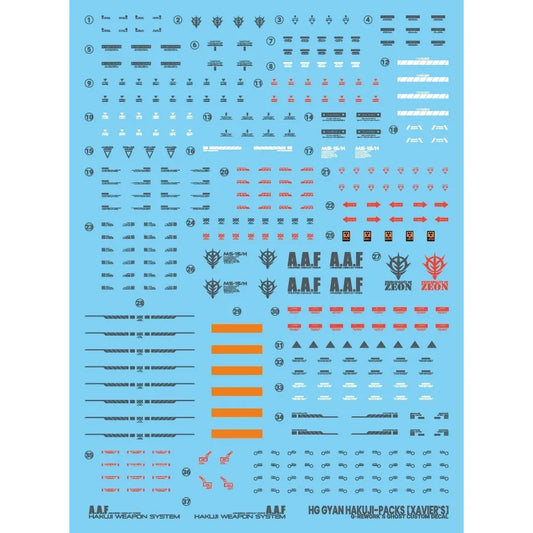 G-Rework HG Xavier's Gyan Hakuji-Packs Water Decal CD-H-GQ05