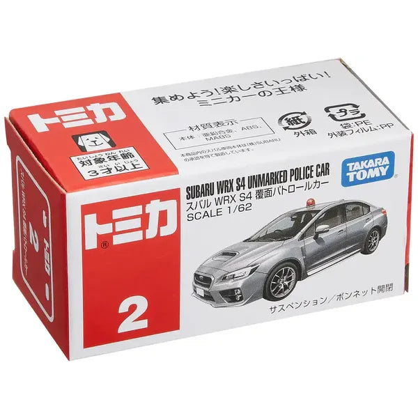 TOMICA (Regular) No.2 Subaru WRX S4 Unmarked Police Car