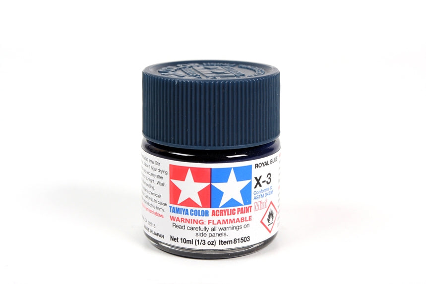 TAMIYA ACRYLIC MINI X-3 ROYAL BLUE