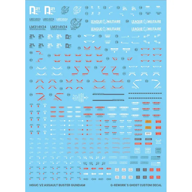 G-rework CUSTOM DECAL [HG] V2 ASSAULT BUSTER GUNDAM