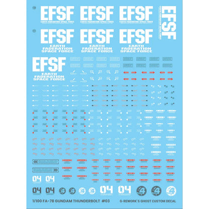 CUSTOM DECAL [HG] THUNDERBOLT  FULLARMOR GUNDAM