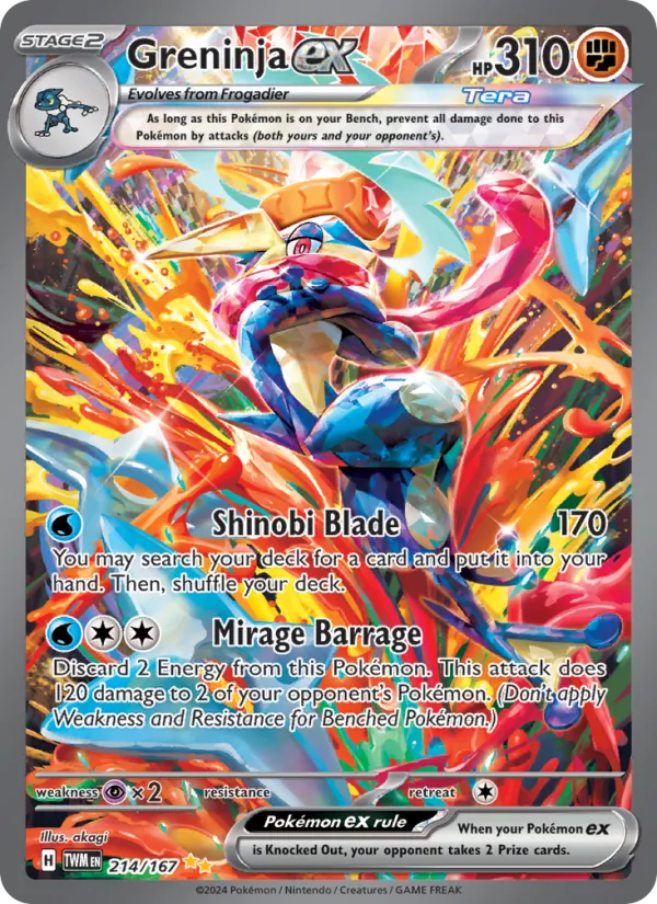 PSA 10 Greninja ex (214/167) [Twilight Masquerade]