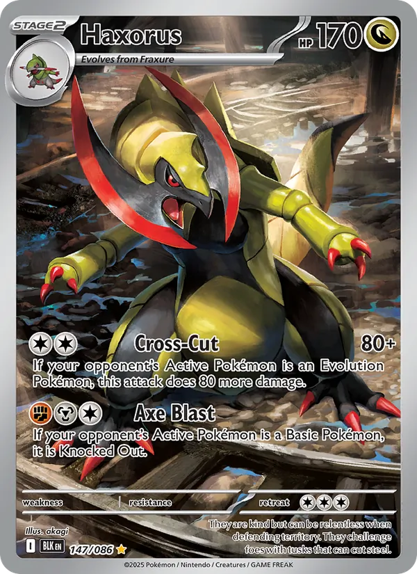 PSA 9 Haxorus (147/86) [Black Bolt]