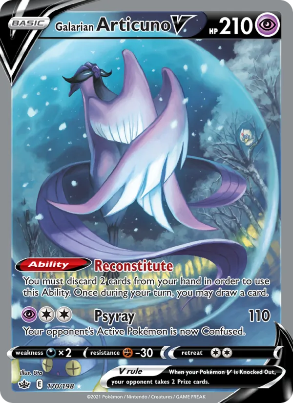 PSA 9 Galarian Articuno V (170/198) [Chilling Reign]