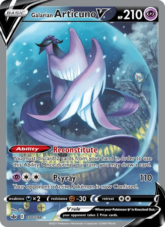 PSA 9 Galarian Articuno V (170/198) [Chilling Reign]