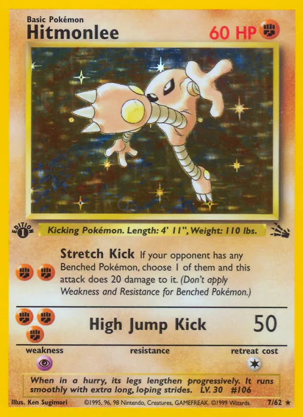 PSA 9 Hitmonlee (007/62) [Fossil]