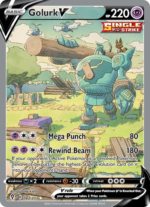 PSA 10 Golurk V (182/203) [Evolving Skies]