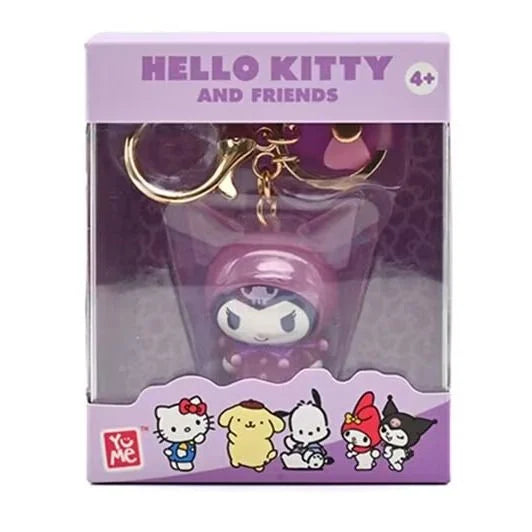 Hello Kitty And Friends Raincoat Collection Kuromi Keychain With Hand Strap Window Box