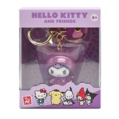 Hello Kitty And Friends Raincoat Collection Kuromi Keychain With Hand Strap Window Box