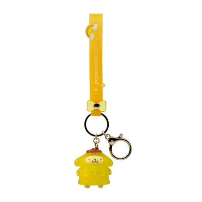 Hello Kitty And Friends Raincoat Collection Pompompurin Keychain With Hand Strap Window Box