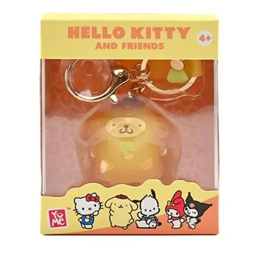 Hello Kitty And Friends Raincoat Collection Pompompurin Keychain With Hand Strap Window Box