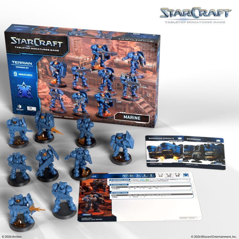 [PRE-ORDER] StarCraft Miniatures Game – Terran Marine Expansion Set