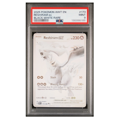 PSA 9 Reshiram ex 173/086 Pokemon White Flare English BWR