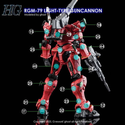 G-rework CUSTOM DECAL [HG] [GQX] SAYLA LIGH-TYPE GUNCANNON