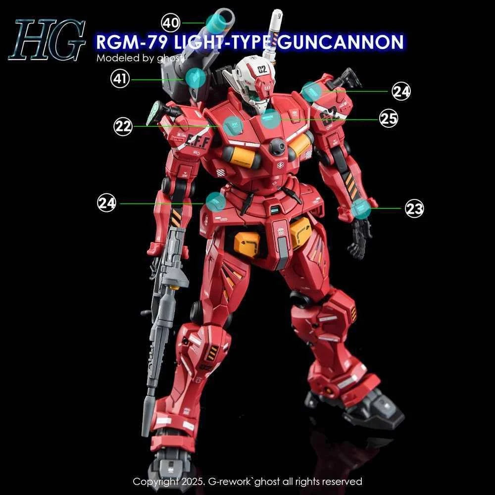 G-rework CUSTOM DECAL [HG] [GQX] SAYLA LIGH-TYPE GUNCANNON