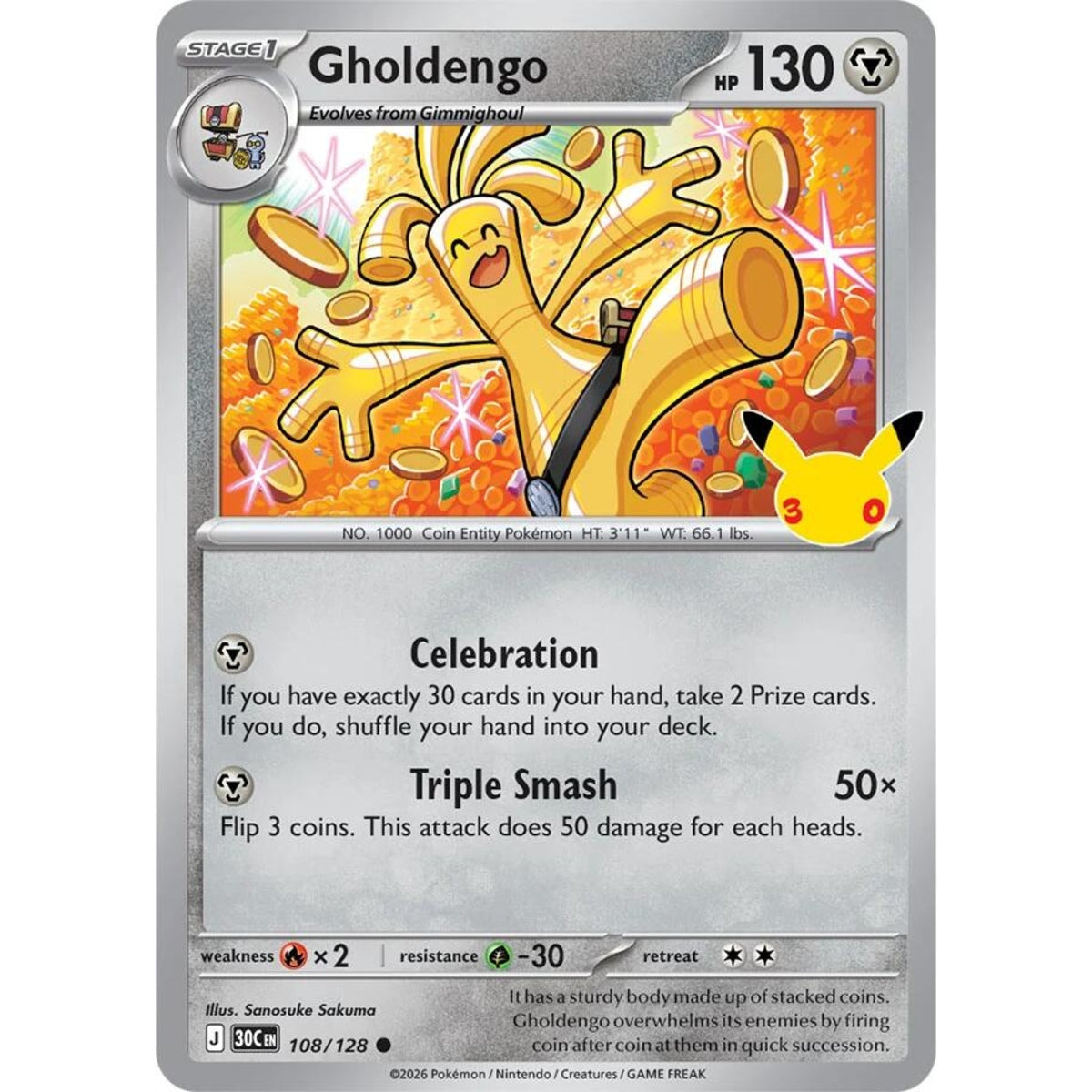 Gholdengo - 108/128 Common ME:30th Anniversary