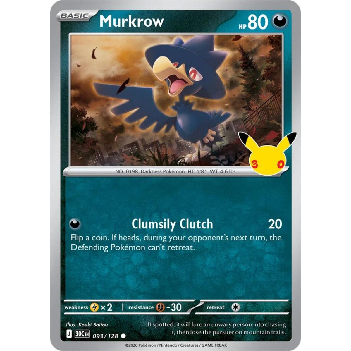 Murkrow - 093/128 Common ME:30th Anniversary