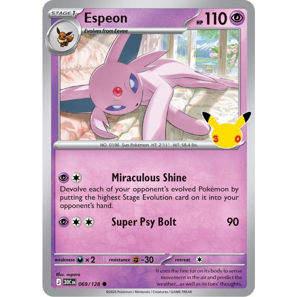 Espeon - 069/128 Common ME:30th Anniversary